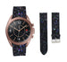 Bracelet cuir pailleté Samsung Galaxy Watch 3 41mm (noir)