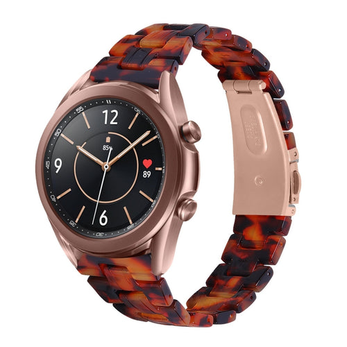 Metal Resin Strap, lava, on a watch, 3/4 front view