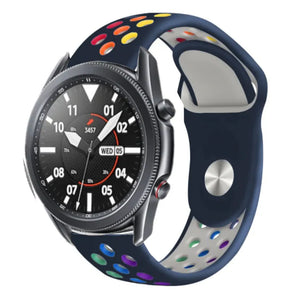 Silicone Sport Strap, on a watch, 3/4 front view