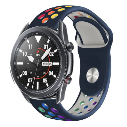 Silicone Sport Strap, on a watch, 3/4 front view