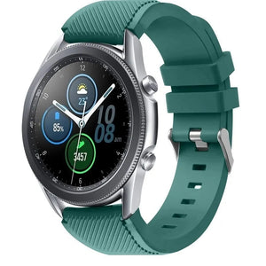 Twill Silicone Strap, on a watch, 3/4 front view