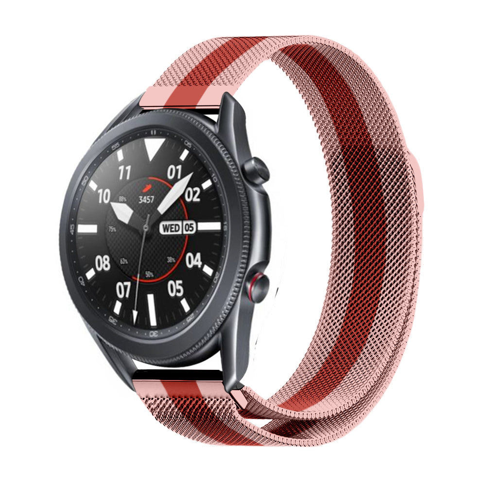 Bracelet milanais Samsung Galaxy Watch 3 45mm (rouge/rose)