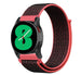 Bracelet nylon Samsung Galaxy Watch 4 44mm (noir/rouge)