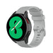 Bracelet silicone luxe Samsung Galaxy Watch 4 44mm (gris)