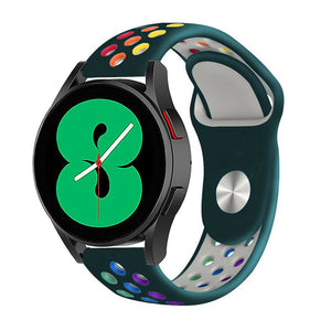 Silicone Sport Strap, on a watch, 3/4 front view