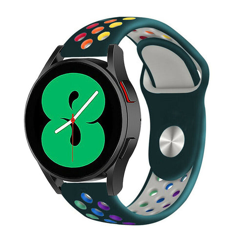 Silicone Sport Strap, on a watch, 3/4 front view