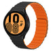 Bracelet silicone magnétique Galaxy Watch 4 44mm (noir/orange)