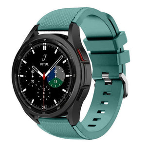 Twill Silicone Strap, viridian, on a watch, 3/4 front view