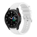 Bracelet silicone Galaxy Watch 4 Classic 46mm (blanc)