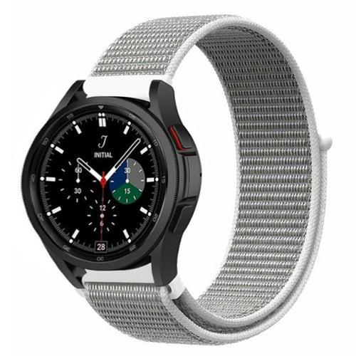 Nylon Strap, grey, on a watch, 3/4 front view
