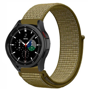 Nylon Strap, olive, on a watch, 3/4 front view