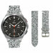 Bracelet cuir pailleté Samsung Galaxy Watch 4 Classic 42mm (argent)