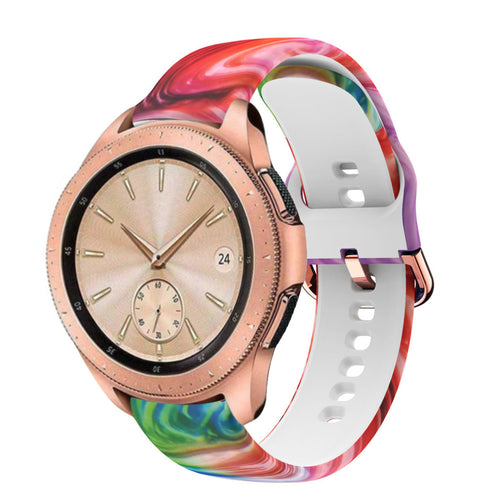 Print Silicone Strap, on a watch, 3/4 front view