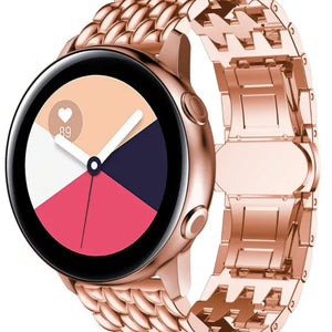 Steel Dragon Strap, rose gold, on a watch, 3/4 front view