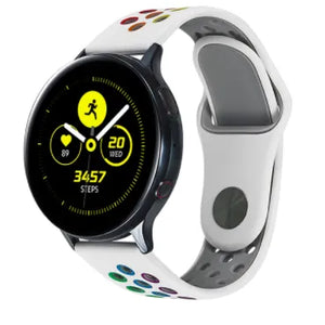 Silicone Sport Strap, on a watch, 3/4 front view