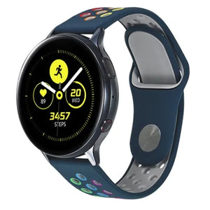 Silicone Sport Strap, on a watch, 3/4 front view