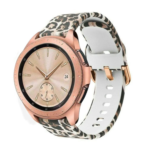Print Silicone Strap, on a watch, 3/4 front view