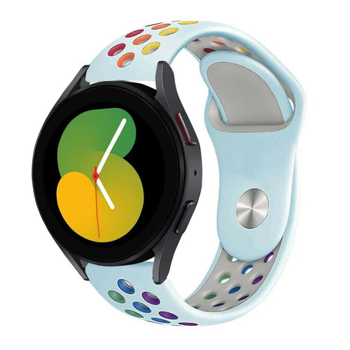 Silicone Sport Strap, on a watch, 3/4 front view