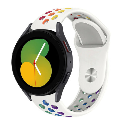 Silicone Sport Strap, on a watch, 3/4 front view