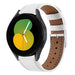 Bracelet cuir Samsung Galaxy Watch 5 - 40mm (blanc)