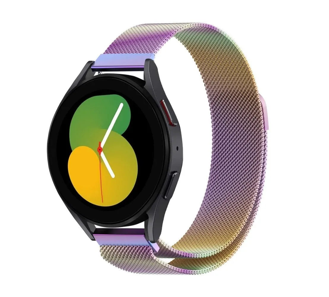 Milanese Strap, on a watch, 3/4 front view