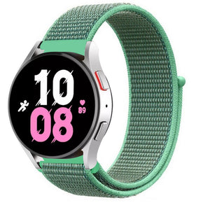 Nylon Strap, mint, on a watch, 3/4 front view