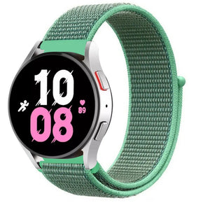 Nylon Strap, mint, on a watch, 3/4 front view