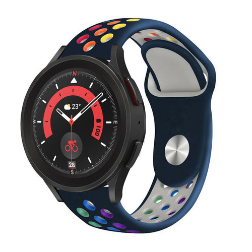 Silicone Sport Strap, on a watch, 3/4 front view