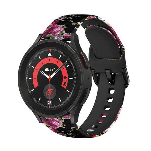 Print Silicone Strap, on a watch, 3/4 front view