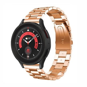 Steel Strap, rose gold, on a watch, 3/4 front view