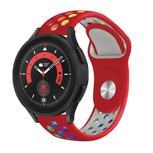 Silicone Sport Strap, on a watch, 3/4 front view