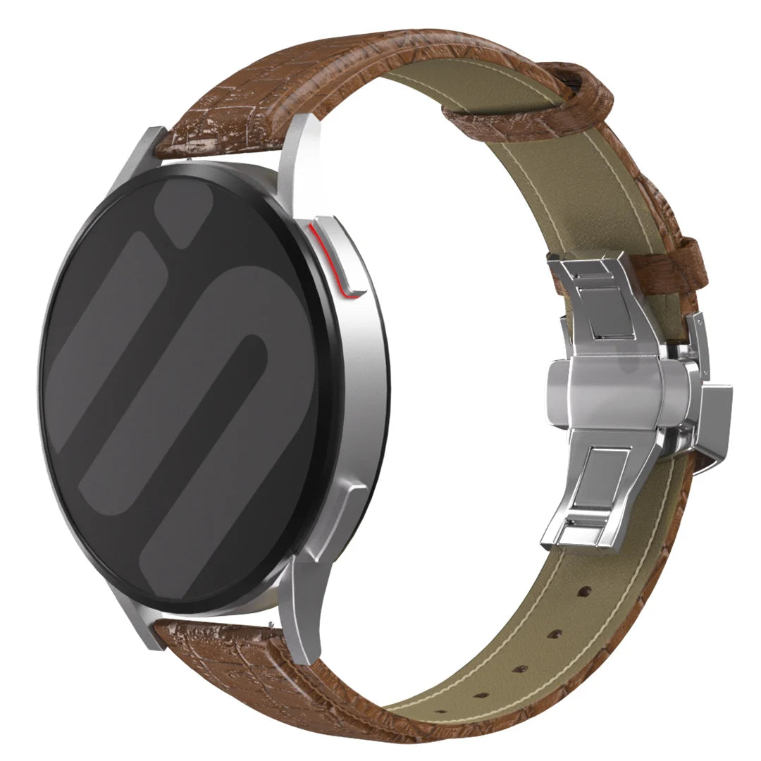 Bracelet cuir Samsung Galaxy Watch 4 Classic 46mm (Marron luxe)