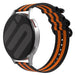 Bracelet nylon avec boucle Samsung Galaxy Watch 4 - 44mm (noir/orange)