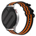 Samsung Galaxy Watch 4 Classic 46mm Nylon Strap with Buckle (Black/Orange)