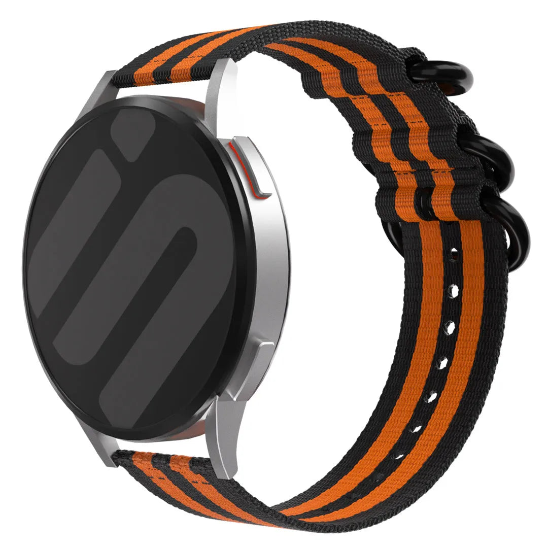 Bracelet nylon avec boucle OnePlus Watch 3 - 46mm (noir/orange)