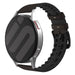 Bracelet silicone/cuir Amazfit GTR 2 (noir/marron)