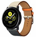 Bracelet cuir Samsung Galaxy Watch Active (blanc/bleu foncé)