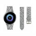 Bracelet cuir pailleté Samsung Galaxy Watch Active (argent)