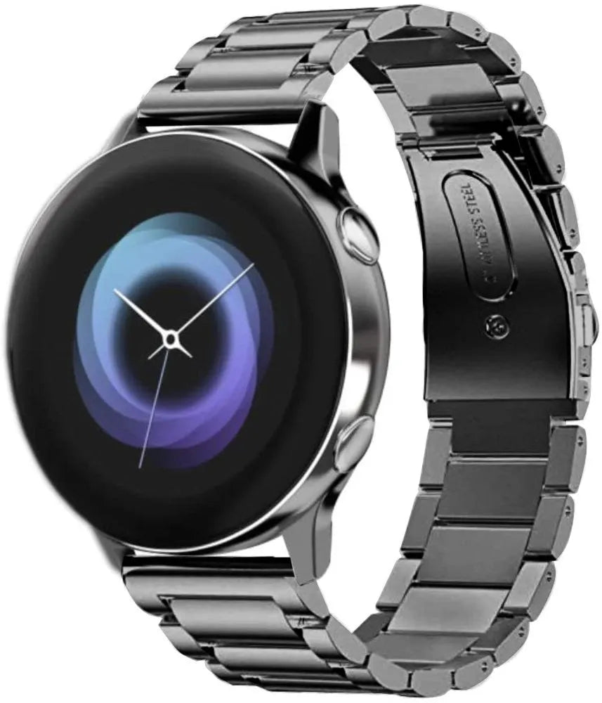 Titanium Strap, graphite, on a watch, 3/4 front view