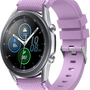 Twill Silicone Strap, on a watch, 3/4 front view