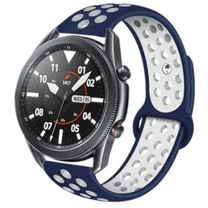 Silicone Sport Strap, on a watch, 3/4 front view