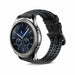 Samsung Gear S3 Silicone/Leather Strap (Black)