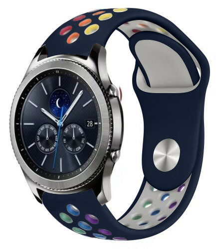 Silicone Sport Strap, on a watch, 3/4 front view
