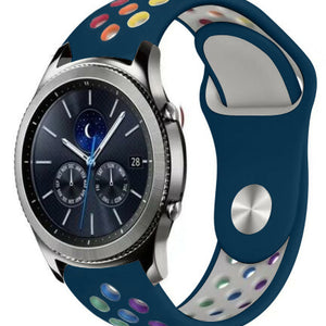Silicone Sport Strap, on a watch, 3/4 front view
