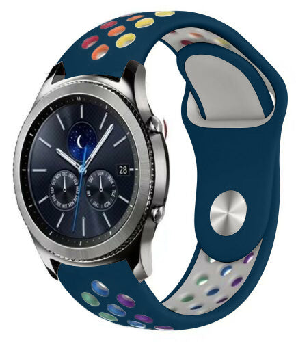 Silicone Sport Strap, on a watch, 3/4 front view