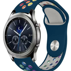 Silicone Sport Strap, on a watch, 3/4 front view