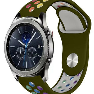 Silicone Sport Strap, on a watch, 3/4 front view