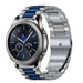 Bracelet acier Samsung Gear S3 (argent/bleu)