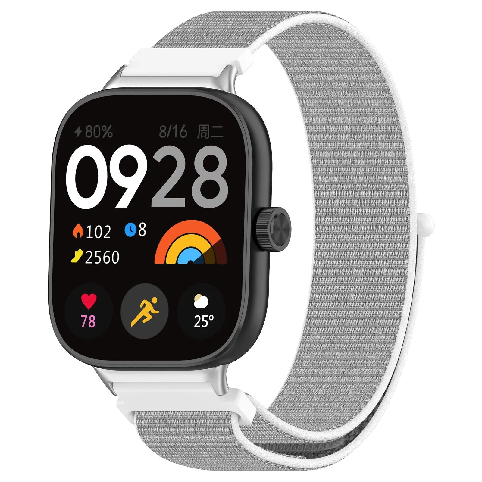 Nylon Strap, on a watch, 3/4 front view