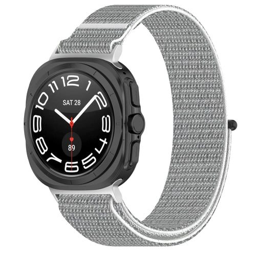 Nylon Strap, seashell, on a watch, 3/4 front view